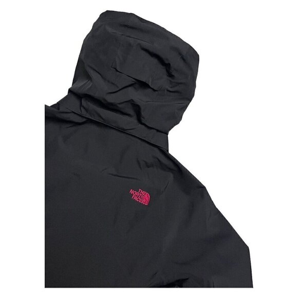 The North Face Black Waterproof Hooded Designer Light Windbreaker Jacket Womens - Picture 6 of 8